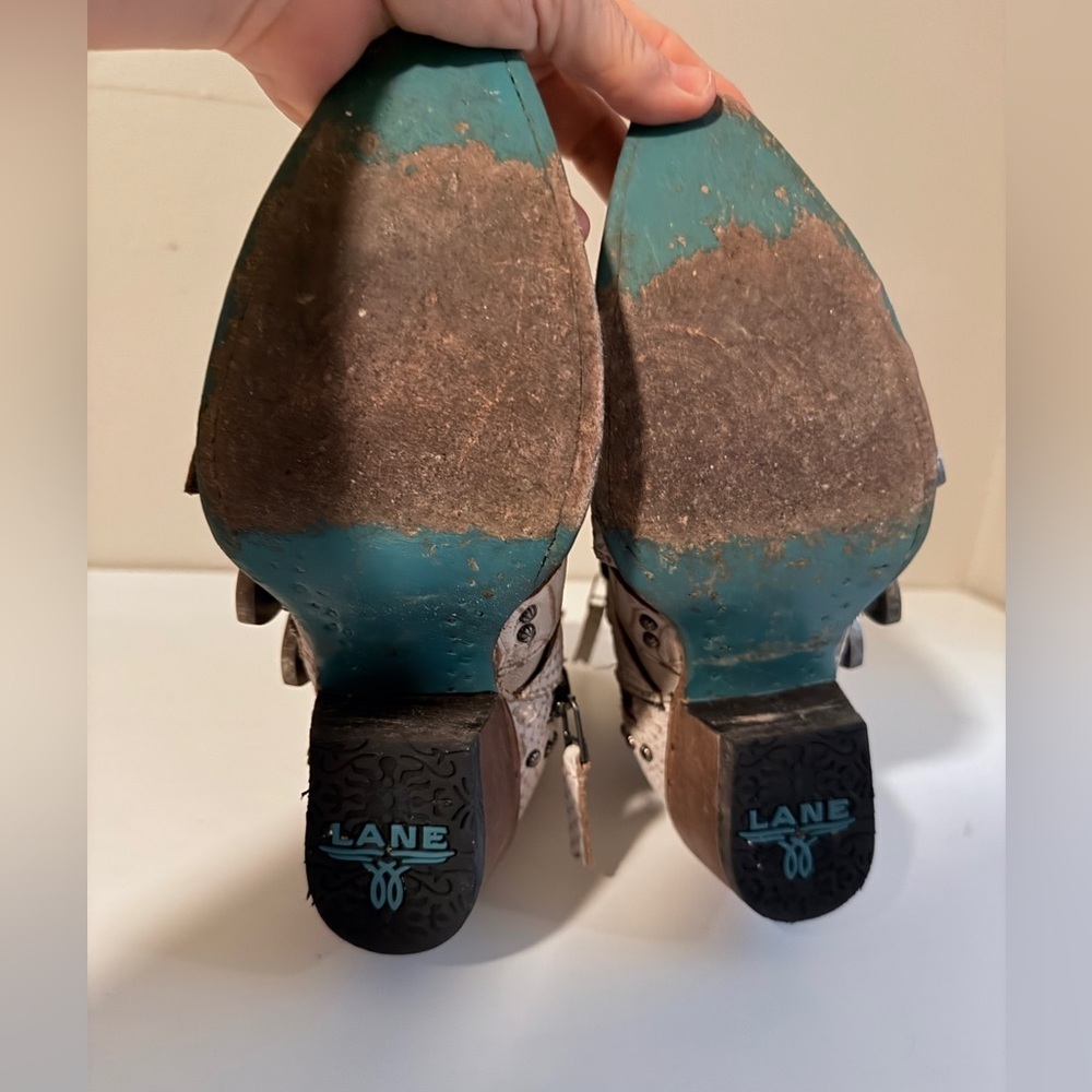 Lane Boots SHOWDOWN Ankle Booties in Alabite/Ceramic
Crackle Sz 6 - Picture 11 of 16
